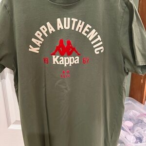 Men’s Kappa Olive Green Tee with Red and Cream Logo